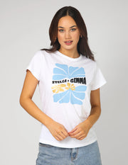 Stella + Gemma T-Shirt - White Just Keep Growing