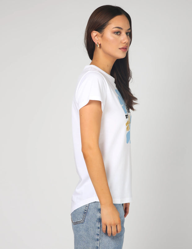 Stella + Gemma T-Shirt - White Just Keep Growing