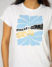 Stella + Gemma T-Shirt - White Just Keep Growing