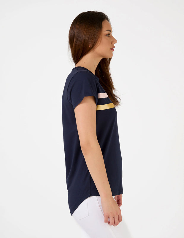 Stella + Gemma T-Shirt - Navy Icon Stripe