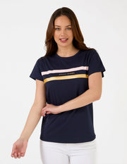 Stella + Gemma T-Shirt - Navy Icon Stripe