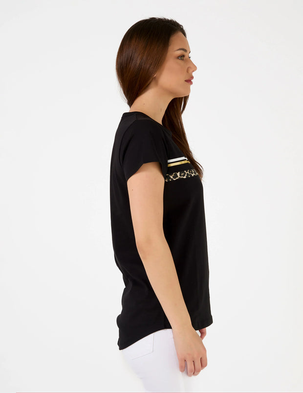 Stella + Gemma T-Shirt - Black Icon Stripe