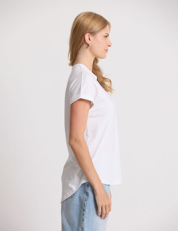 Stella + Gemma Soho Cuff Crew - White