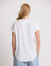 Stella + Gemma Soho Cuff Crew - White