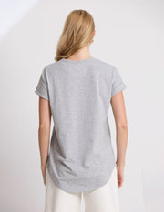 Stella + Gemma Soho Cuff Crew - Grey Marle