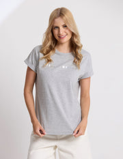 Stella + Gemma Soho Cuff Crew - Grey Marle