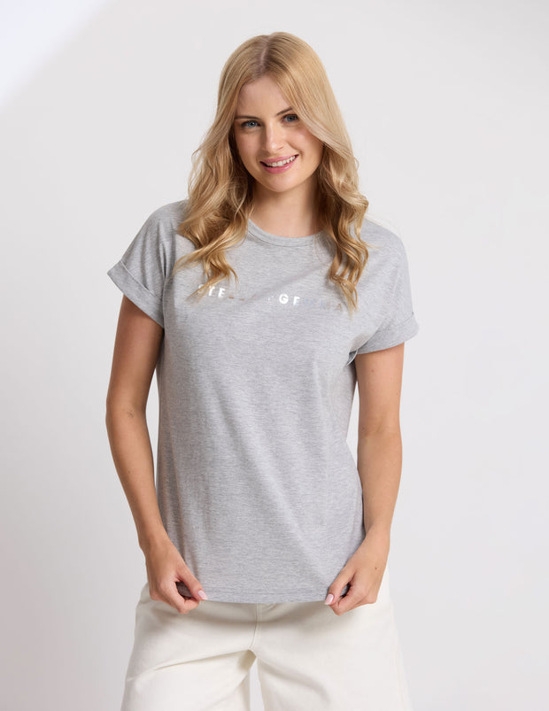 Stella + Gemma Soho Cuff Crew - Grey Marle