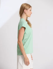 Stella + Gemma Cuff Tee - Snifter Green
