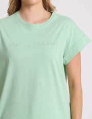 Stella + Gemma Cuff Tee - Snifter Green