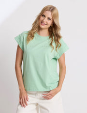 Stella + Gemma Cuff Tee - Snifter Green