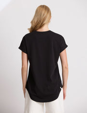 Stella + Gemma Soho Cuff V Tee - Black