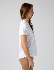 Stella + Gemma Ace Tee Leopard Cross - White