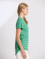 Stella + Gemma Classic Tee Stripe - Green & Navy