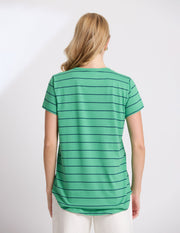 Stella + Gemma Classic Tee Stripe - Green & Navy