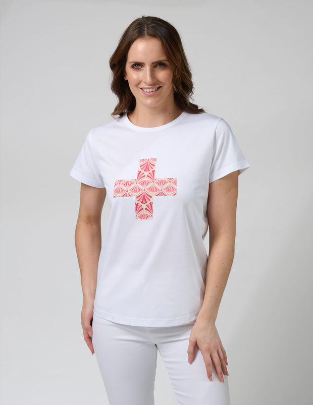 Stella + Gemma Classic Tee Strawberry Scoop - White