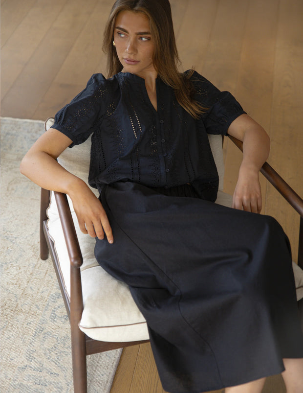 Stella + Gemma Maddie Blouse - Black