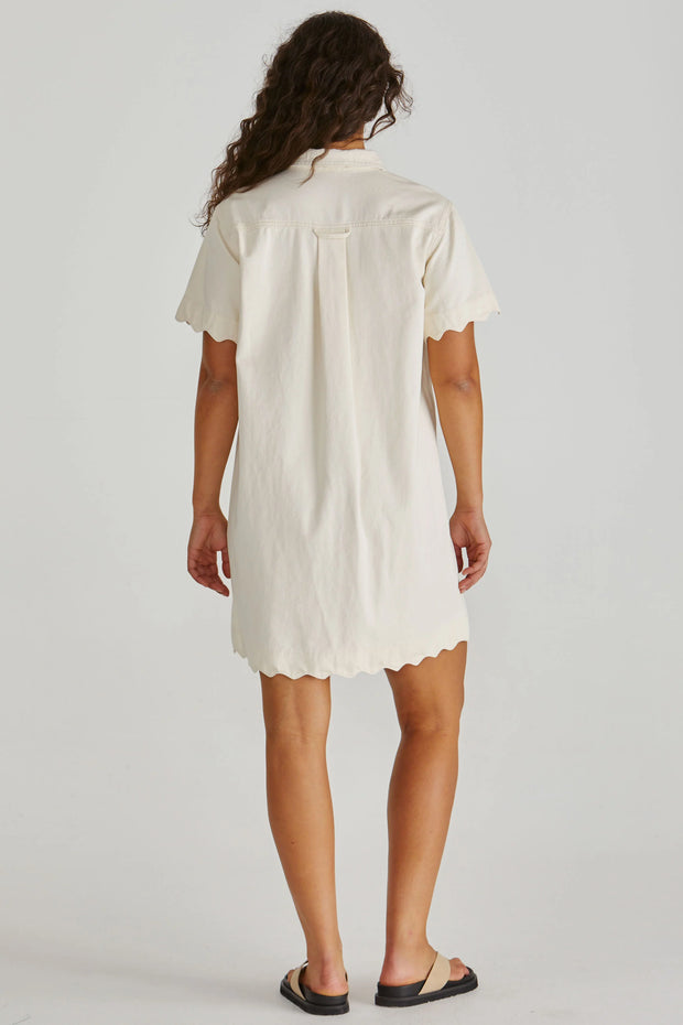 Sass Vale Scalloped Denim Dress