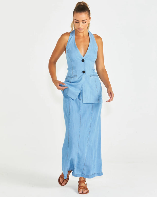 Sass Seville Maxi Skirt - Chambray