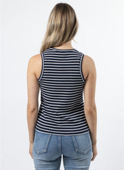 Stella + Gemma Rachel Tank - Navy & White Stripe