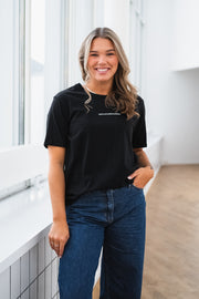 MSCH Terina Oragnic Small Logo Tee - Black/White
