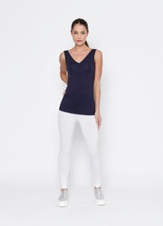 Two By Two Essentials Reversible Rayon Tank - Navy