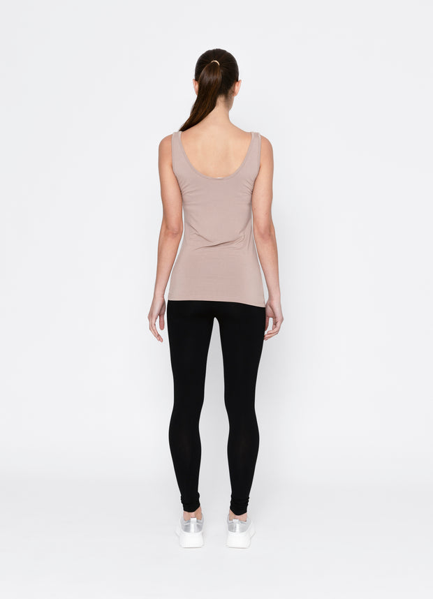 Two By Two Essentials Reversible Rayon Tank - Nude