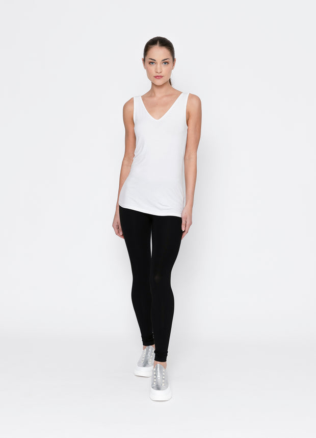 Two By Two Essentials Reversible Rayon Tank - Winter White