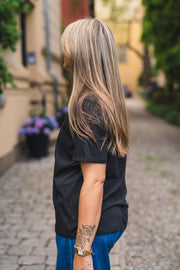 MSCH Terina Oragnic Small Logo Tee - Black/White
