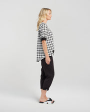 Zafina Havana Top - Black Plaid