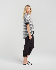 Zafina Havana Top - Black Plaid