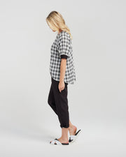 Zafina Havana Top - Black Plaid