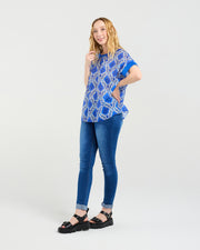 Zafina Olivia Top - Paisley Painting