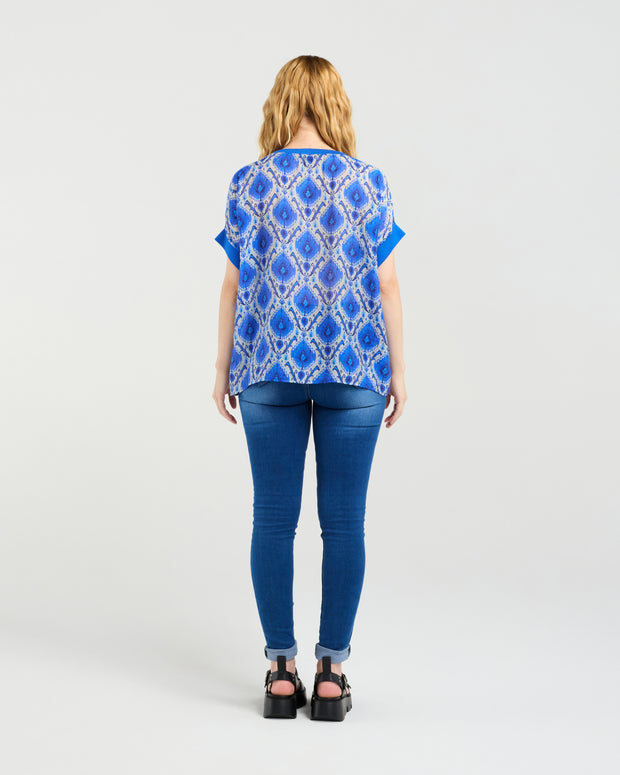 Zafina Olivia Top - Paisley Painting