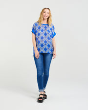Zafina Olivia Top - Paisley Painting