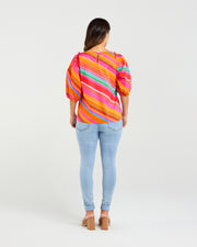 Zafina Willow Top - Dynamic Stripe