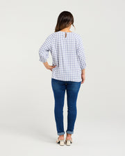 Zafina Hazel Top - Blue Check
