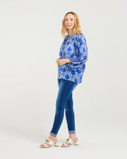 Zafina Juniper Top - Paisley Painting