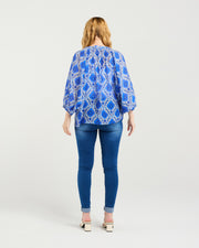 Zafina Juniper Top - Paisley Painting
