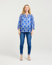 Zafina Juniper Top - Paisley Painting