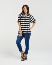 Zafina Penelope Blouse - Black Check