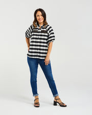 Zafina Penelope Blouse - Black Check