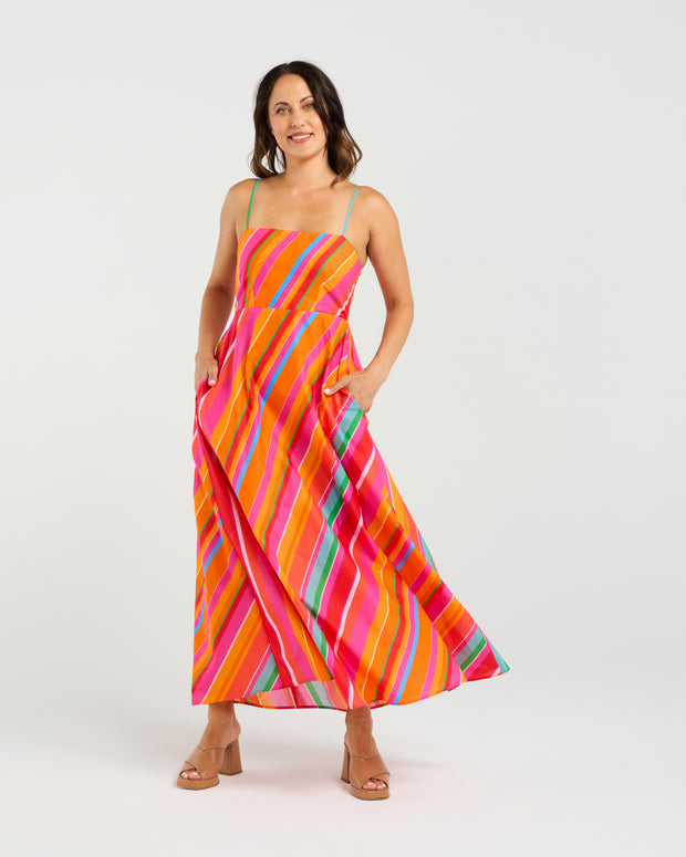 Zafina Clementine Dress - Dynamic Stripe