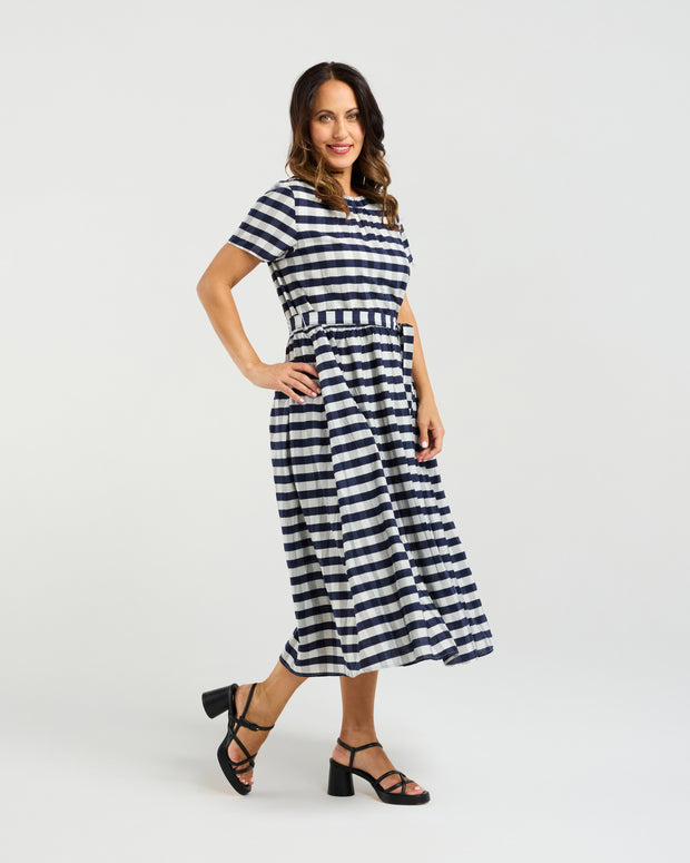 Zafina Scarlett Dress - Navy Check