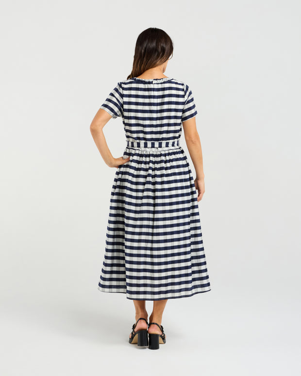 Zafina Scarlett Dress - Navy Check