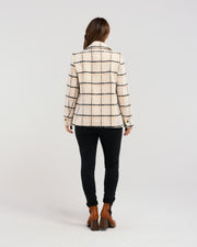 Zafina Veda Coat - Beige Plaid