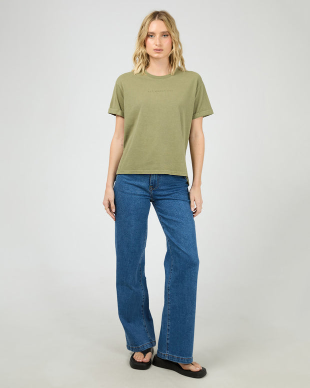 All About Eve Washed Tee - Khaki