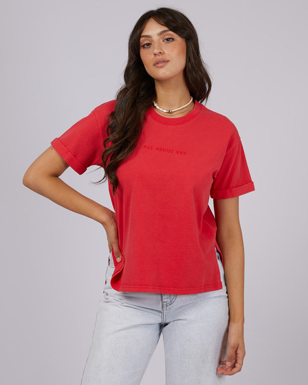 All About Eve Washed Tee - Red