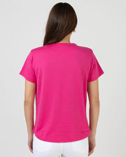 Stella + Gemma Ace Tee - Hot Pink Ombre Varsity