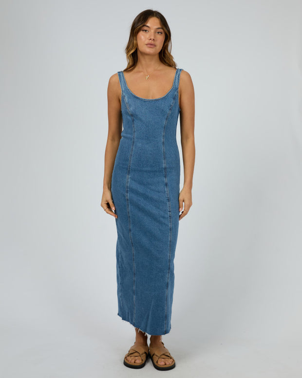 All About Eve Alexandra Midi Dress - Blue Denim