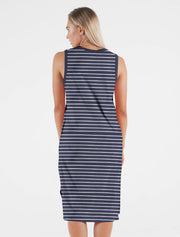 Betty Basics Arwin Dress - Dark Blue Stripe